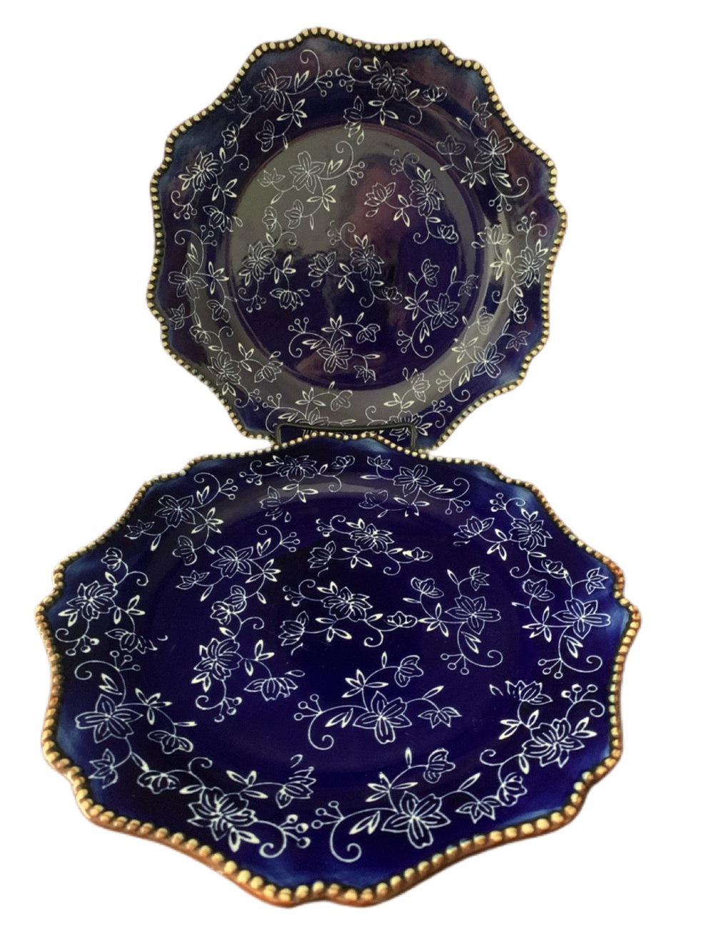 Pre Owned Temptations Temp-Tations Floral Lace Plate Lot Set of 2